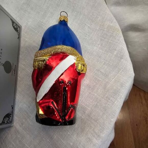 Kurt Adler Vintage Nutcracker Christmas Ornament Hand Blown Glass w original box - Picture 4 of 7